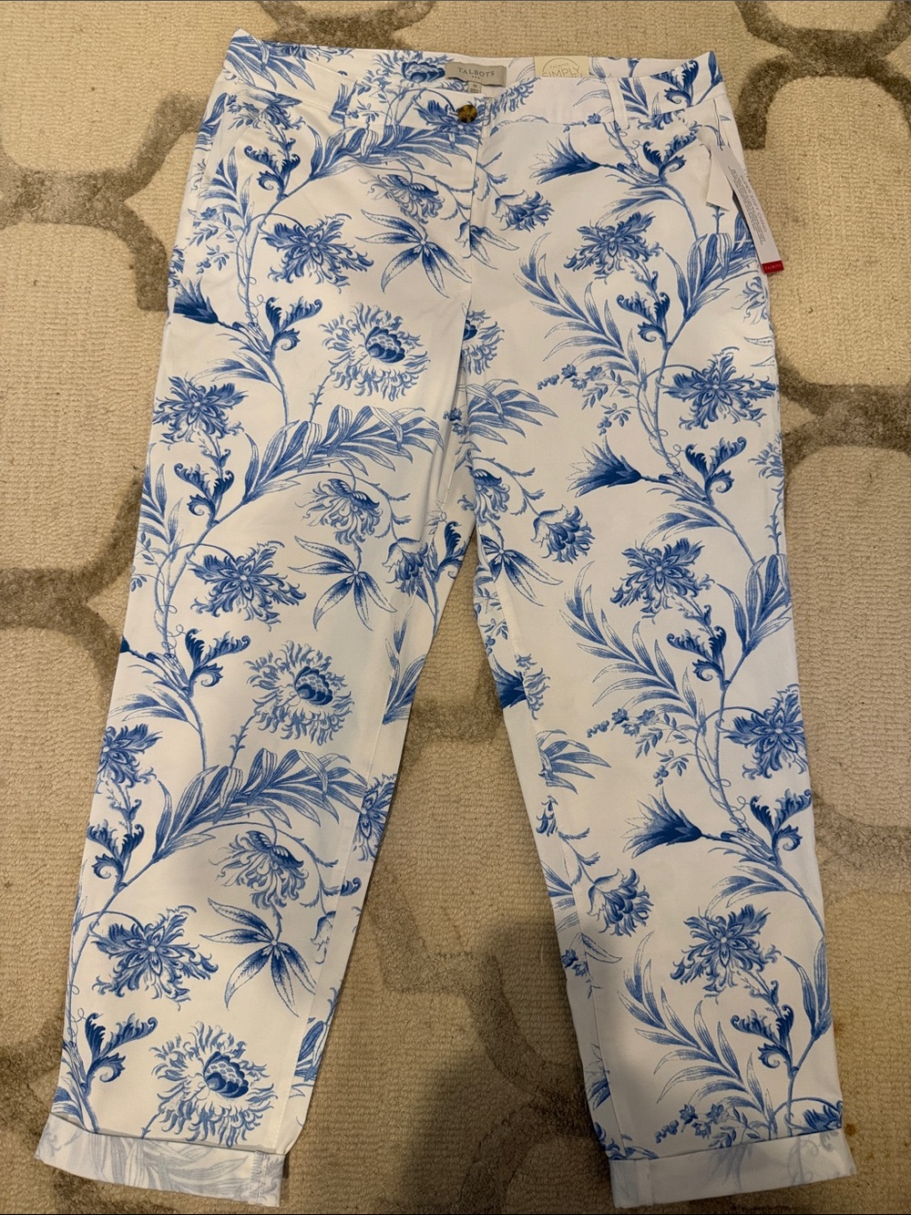Talbot Women’s Blue and White Floral pants
